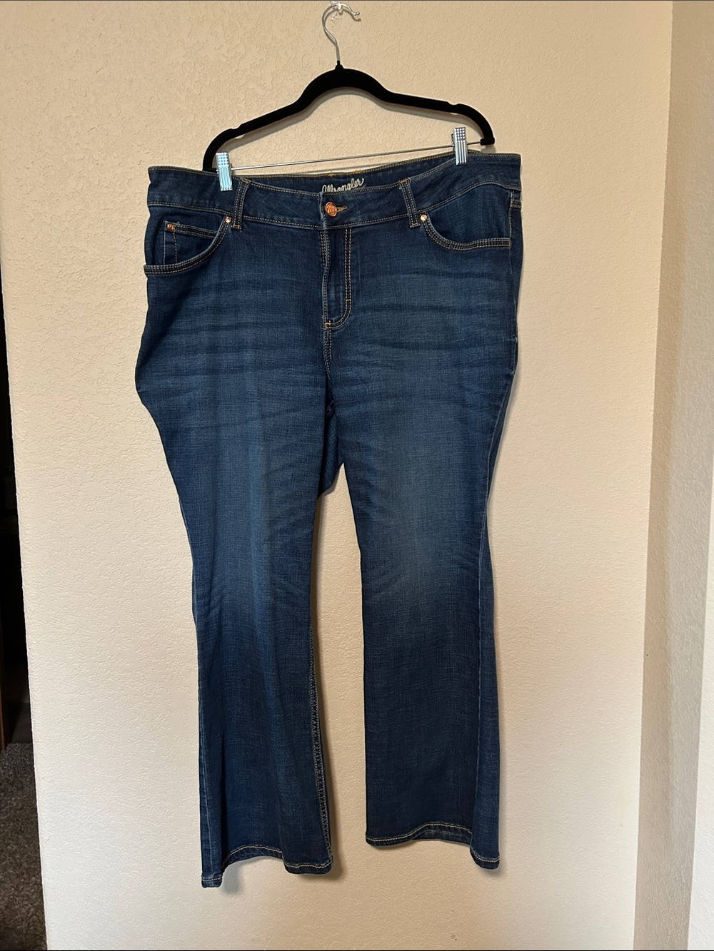 Wrangler Women’s 22W x 30 Bootcut Jeans Dark Wash Western Y2K Rodeo